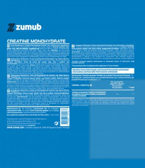 ZUMUB Creatine Monohydrate 1kg