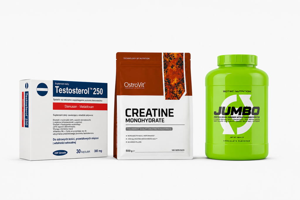 Megabol TESTOSTEROL 250 + Jumbo 3520g + OstroVit Creatina Monohidratada 500g