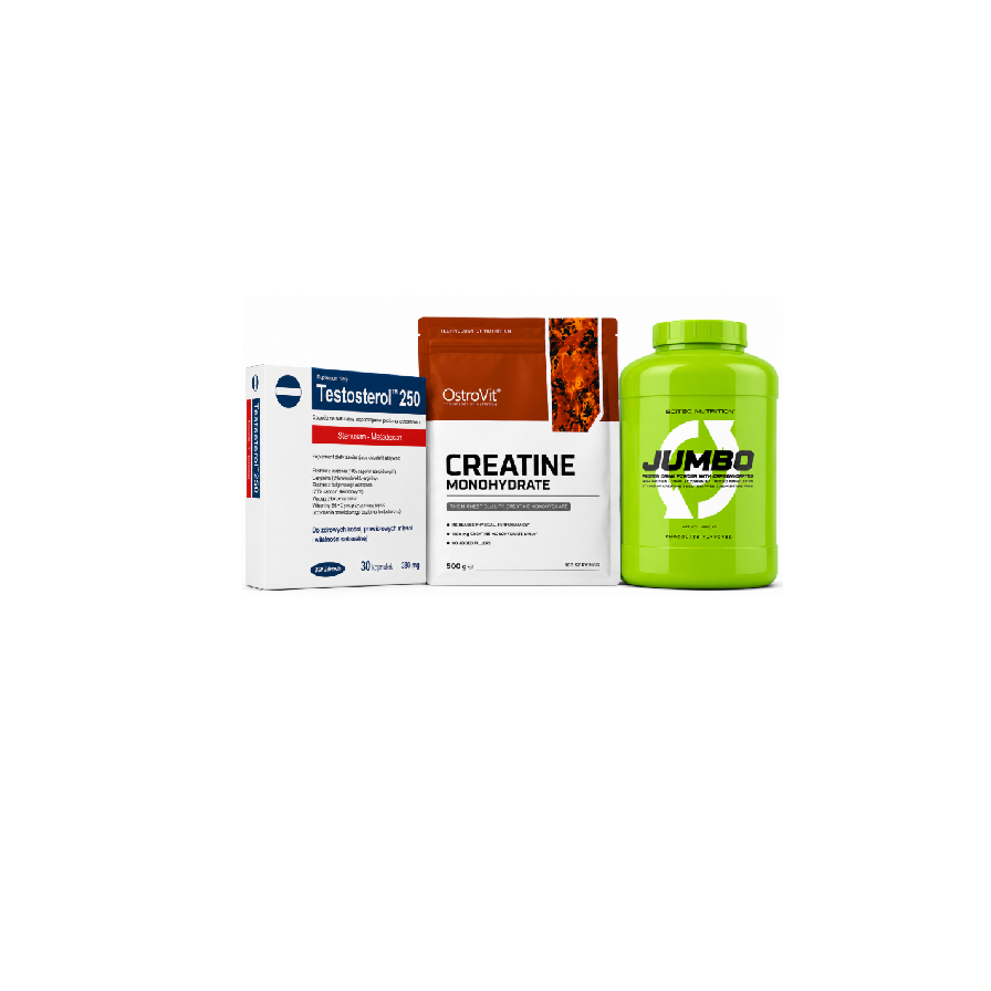Megabol TESTOSTEROL 250 + Jumbo 3520g + OstroVit Creatina Monohidratada 500g