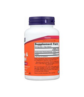 NOW Foods COLINA E INOSITOL 500MG 100 CÁPSULAS